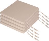 Relaxdays Stoelkussens - Set van 4 - 40x40 cm - Beige