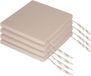 Relaxdays Stoelkussens - Set van 4 - 40x40 cm - Beige