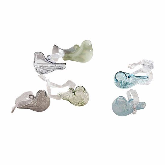 LOBERON Siervogel set van 6 Vouvry blauw/groen