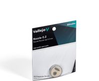 Vallejo Hobbypenseel - 90016 Reserveset Nozzle + Nozzle Cap 0,2 mm voor Innovator - Profinish Airbrush Accessoires set