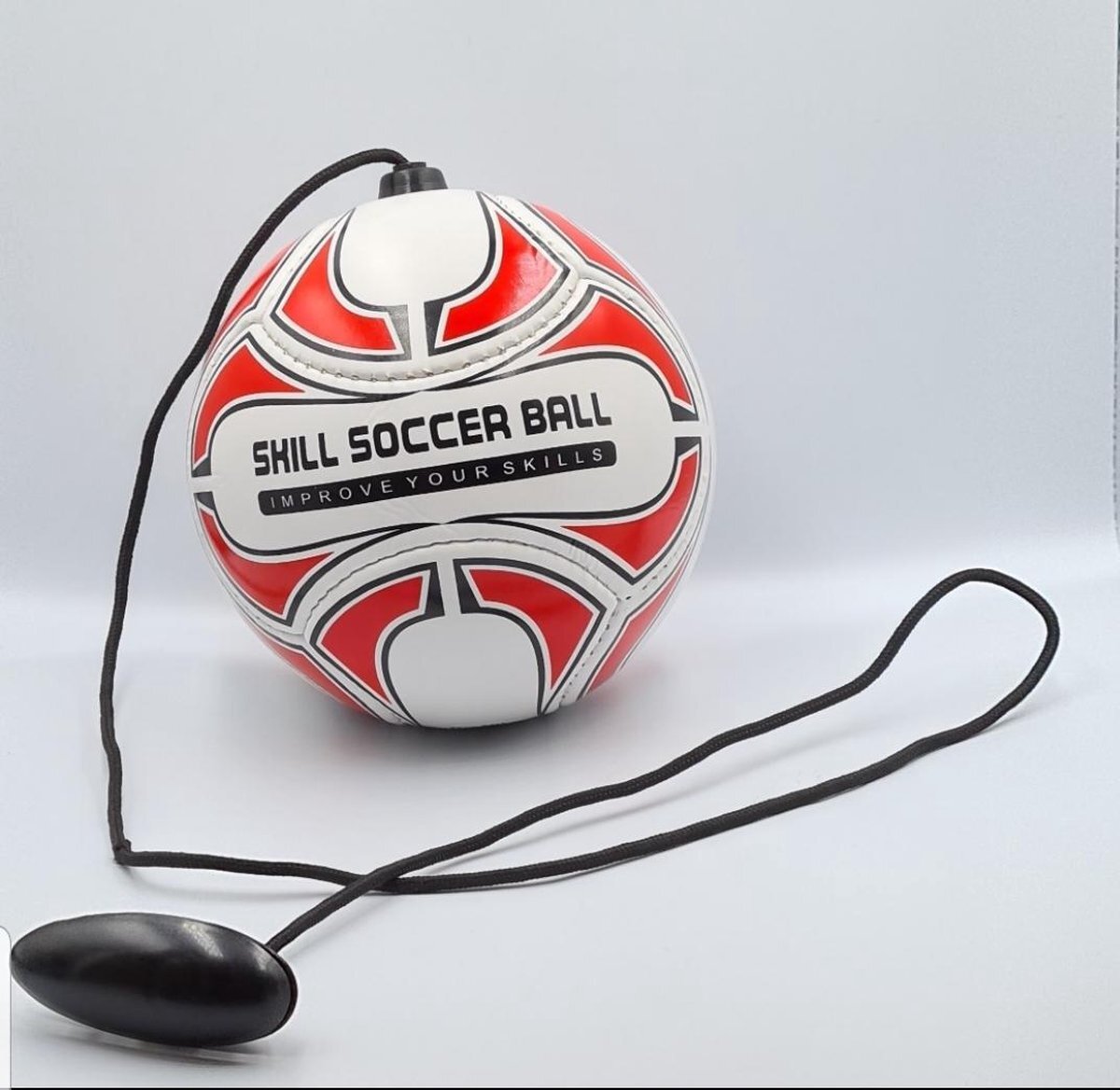 Skill Ball Voetbaltrainer - Bal - Techniekbal maat 2 - Skillball - Mini Voetbal - Voetbal voor kleintjes - Lederen voetbal - Leervoetbal - Jeugdvoetbal - Voetbal met touw