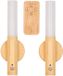 HOME DECO FACTORY Lampe de chevet/applique murale - set de 2 - télécommande - rechargeable - 13 cm