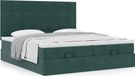 Maison Exclusive - Cadre de lit ottoman en velours gris foncé, pour matelas 180x200 cm