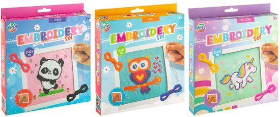 Creative Craft Group Borduurset dier - creatieve borduurset voor kinderen vanaf 7 jaar.