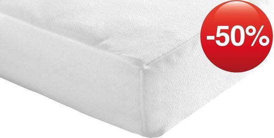 Waterdichte Matrasbeschermer SwissSleep - Jersey Tencel Lyocell - Tweepersoons - 200x200 cm - Blanc