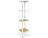 Shelfplaza HOME metalen stellingkast - 155x30x30 cm - wit - 4 planken
