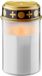 Goobay LED graflicht, wit, met realistische 3D pit, warm wit (2400 K), werkt op batterijen (2x AA), voor binnen en buiten (IP44)