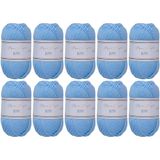 Utopia Crafts JOY Uni brei- en haakgaren, zacht, onderhoudsvriendelijk, 100% polyacryl, bol van 10 x 50 g, 150 m (babyblauw)