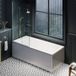 Hudson Reed Baignoire douche rétro – Pare Baignoire douche laiton ancien – 170 x 70 cm - Tablier frontal - Richmond