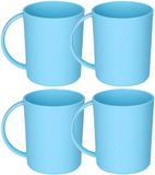 Plasticforte Onbreekbare Drinkbekers - 4 Stuks - 350 ml - Blauw