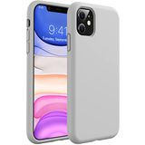 Blyge Siliconen beschermhoes, compatibel met iPhone 11 6,1 inch, zachte siliconen hoes, krasbestendig, verhoogde zachte achterkant met camerabescherming, grijs