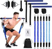 Markenlos Wan GmbH Pilatesbarset 30-50 pond met weerstandsbanden - Draagbare 3-delige set voor thuisfitnessapparaten