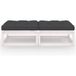 Repose-pieds de jardin avec coussins lot de 2 bois pin solide