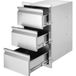 VEVOR Tiroir de cuisine extérieur en acier inoxydable à 3 compartiments 38x48x65 cm commode pour cuisine extérieure barbecue rangement d'ustensiles