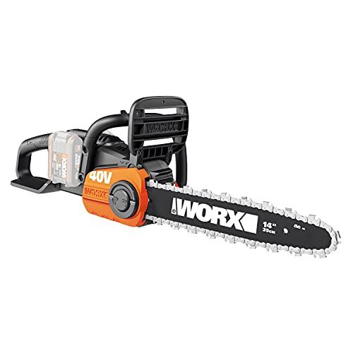 Worx WG384E.9 Accukettingzaag 40 V Max - professionele motorzaag met borstelloze motor - onderhoud zonder kabel - PowerShare compatibel - zonder accu en oplader