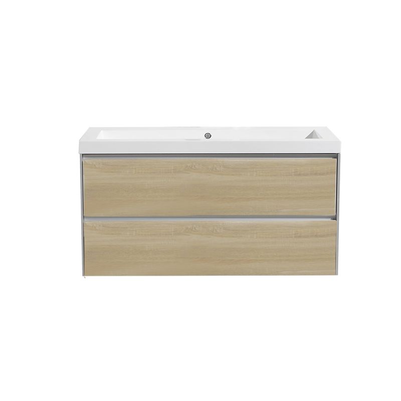 Badkamerplanet Badkamermeubel Actio PL 100 cm Light Wood