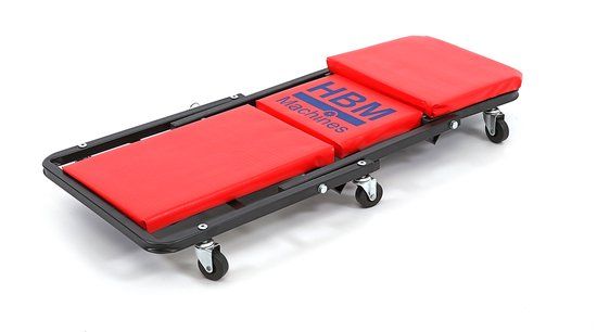 Lemato Verrijdbare Ligmat / Garage Ligbed / Stoel - Rood