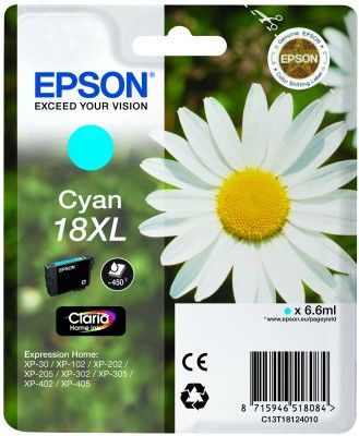 Epson T1812 Cyaan inktcartridge - Hoog rendement - 6 ml