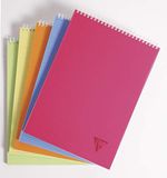 Clairefontaine 328635C Linicolor Fresh Pak met 5 Notitieblokken met Spiraalbinding aan Bovenkant - A4 (21×29,7 cm) - 160 Afscheurbare Pagina’s Kleine Ruitjes - Wit Papier 90 g - Polypro Omslag - Willekeurige Kleuren