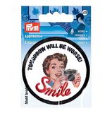 Prym 926079 applicatie Retro SMILE wit/zwart/rood