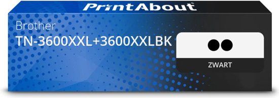 PrintAbout Toner TN-3600XXL+3600XXLBK Zwart Multipack Extra hoge capaciteit geschikt voor Brother