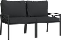 vidaXL Tuinstoelen met grijze kussens 2 st 62x75x79 cm staal
