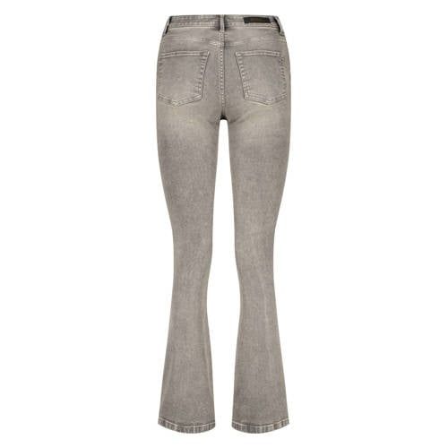 Raizzed Grey Denim High Waist Flared Jeans