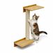eyepower Poteau griffoir mural de 71 cm avec 2 étagères en bambou - Arbre d'escalade pour chat en sisal - Poteau griffoir avec fixation murale