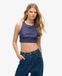 Superdry Femme Top Court Réfléchissant Sdx en Édition Limitée Jaune Taille: M/L