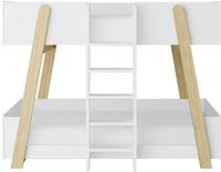 Vente-unique Stapelbed hout natuurlijk licht, wit 90 x 190 cm