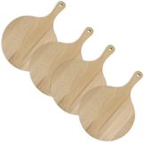 Fackelmann Set van 4 houten pizza- en flammkuchenvormen 30 cm