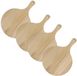 Fackelmann Set van 4 houten pizza- en flammkuchenvormen 30 cm