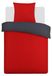TRANKIELO® Housse de couette réversible 135 x 200 cm Anthracite/Rouge