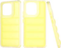 Techsuit Hoesje geschikt voor Xiaomi Redmi Note 13 4G - Wave Shield Shockproof Hard Case Back Cover - Geel