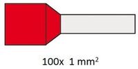 Cimco Adereindhuls Geïsoleerd 1,0mm2 Rood 100 Stuks