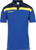 Uhlsport Offense 23 Polo Heren - Royal / Marine / Limoen | Maat: S