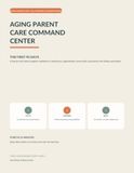 Aging Parent Care Command Center: The First 90 Days After a Hospital Stay, Fall, Diagnosis, or Sudden Change