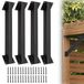 Supports angulaires à 45 degrés pour poteaux en bois, lot de 4, en métal, de couleur noire
