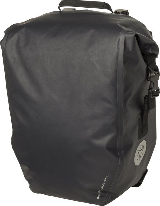 AGU Clean Shelter Fietstas Set Large – 100% Waterdicht – 21 liter – Gerecycled Materiaal – incl. Laptopvak 14 inch – Zwart
