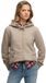 Superdry Essential Logo halfgeborstelde hoodie met rits Dames Feather Grey