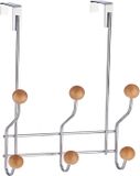 Berilo Deurkapstok - 6-haaks - L19 x H28 cm - metaal en hout - kapstok