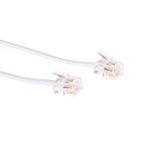 ACT Witte 3 meter platte telefoonkabel met RJ11 connectoren