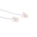 ACT Witte 3 meter platte telefoonkabel met RJ11 connectoren