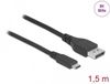 Delock Bidirectional USB Type-C™ to DisplayPort Cable (DP Alt Mode) 8K 60 Hz 1.5 m DP 8K certified