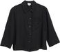 s.Oliver Linnenmix blouse met omslag zwart