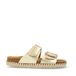 Red Rag leren slippers goud