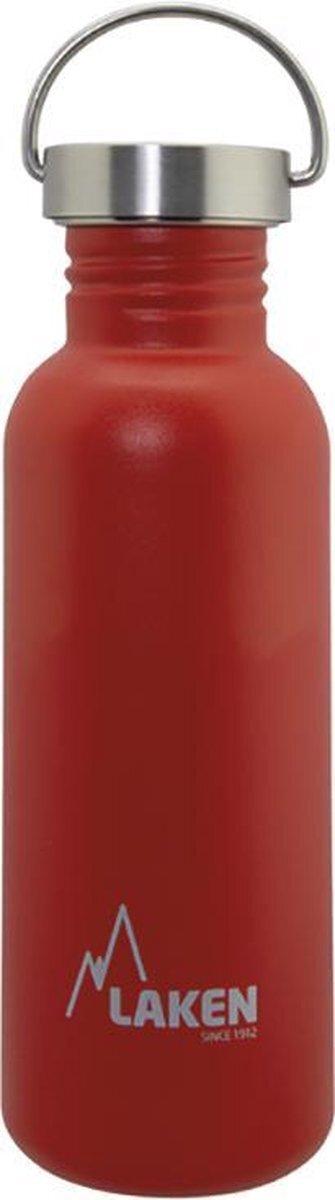 Laken RVS fles Basic Steel Bottle 750ml S/S Cap - Rood