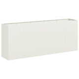 VidaXL Plantenbak Staal Wit 200x40x80 cm