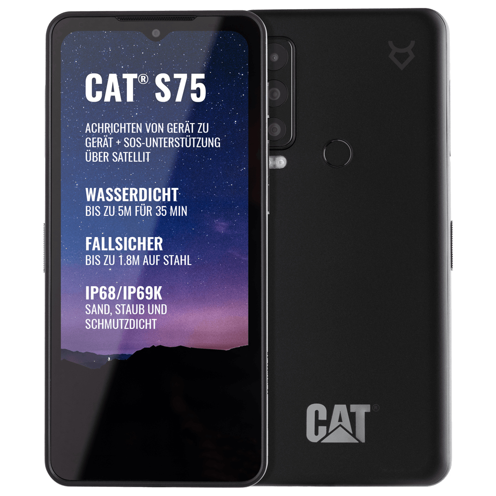 Cat CAT S75 / 128 GB / Zwart / 5G
