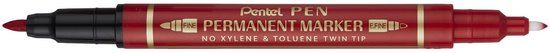Pentel N75W-BE permanente marker Gesorteerd Rood 1 stuk(s)